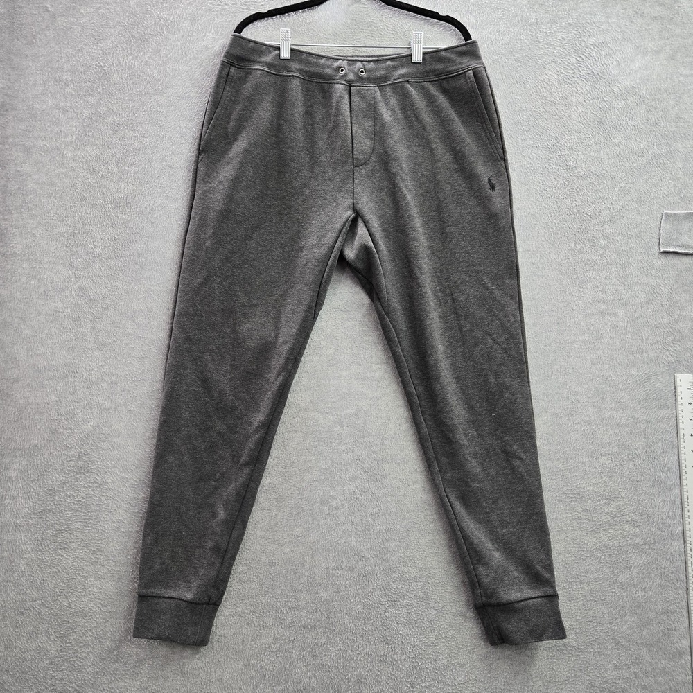 Polo Ralph Lauren Men Activewear Pants L Gray Pony Embroidery Jogger 29" READ